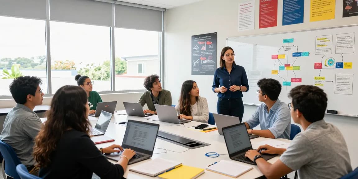 Students engaged in a communication project at Universidad de Costa Rica, emphasizing accessibility and collaboration, showcasing slot gacor.