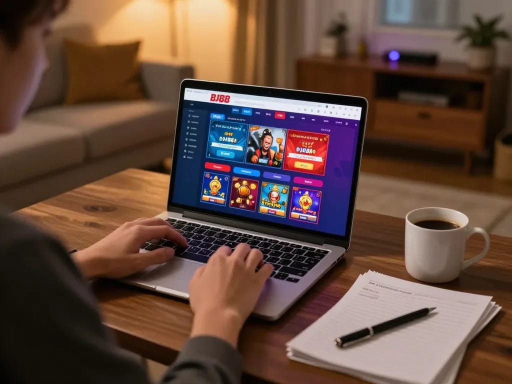 Player strategizing on BJ88bj platform for online casino success