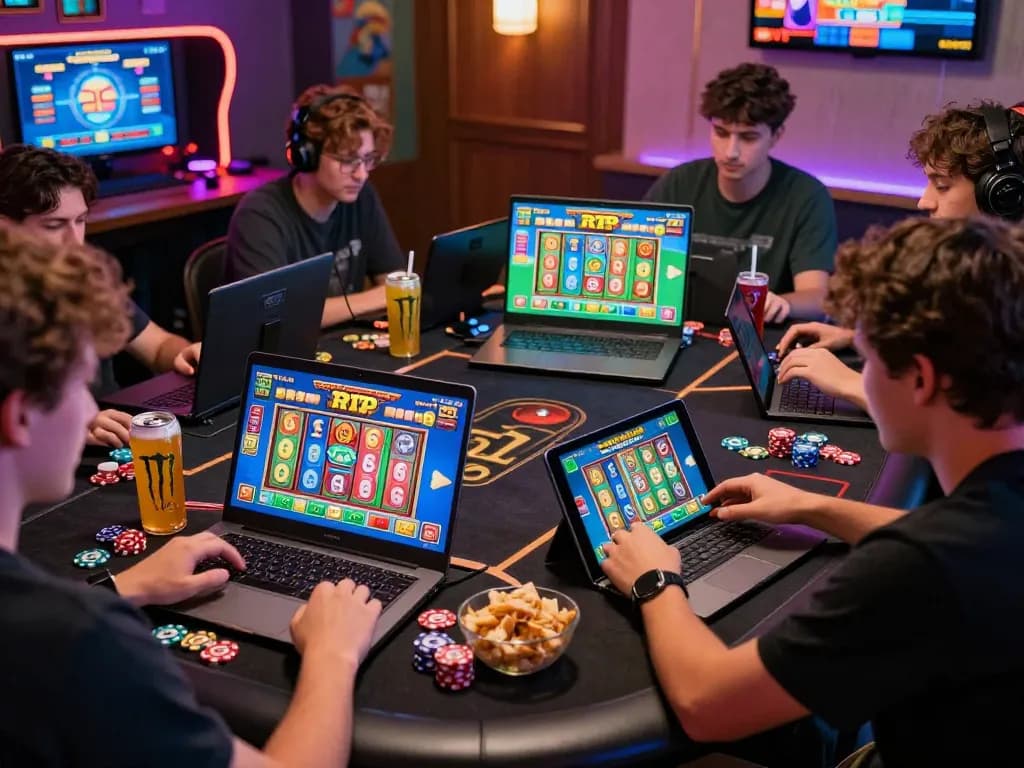 Pemain yang terlibat menjelajahi data RTP mahjong ways di lingkungan permainan online yang cerah.