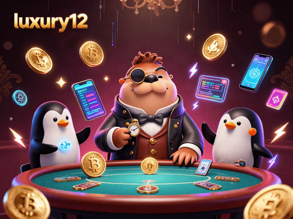 Experience thrilling poker action with luxury12 in a vibrant underwater casino scene.