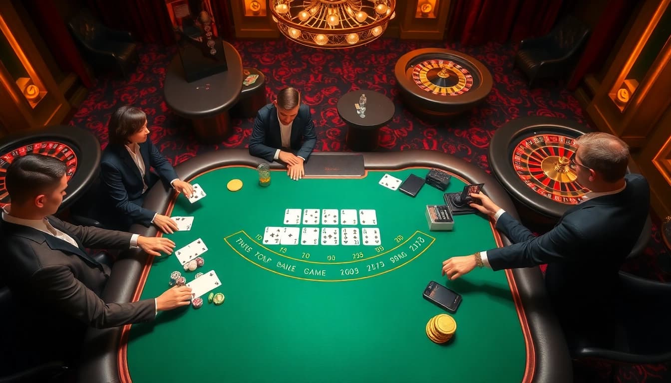 Experience the excitement of bj888's premier casino games with professional dealers at elegant tables.