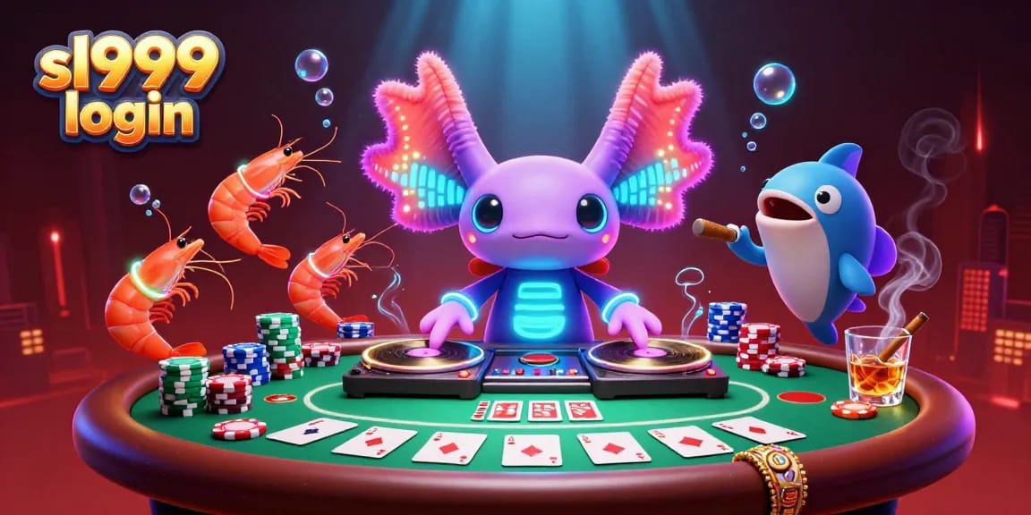 Experience the excitement of sl999 login with vibrant casino elements in this stunning illustration.