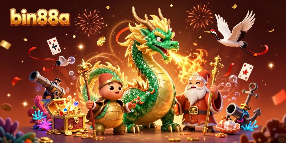 Experience thrilling gameplay at bin88a with a dynamic 3D casino illustration depicting luck and rewards.