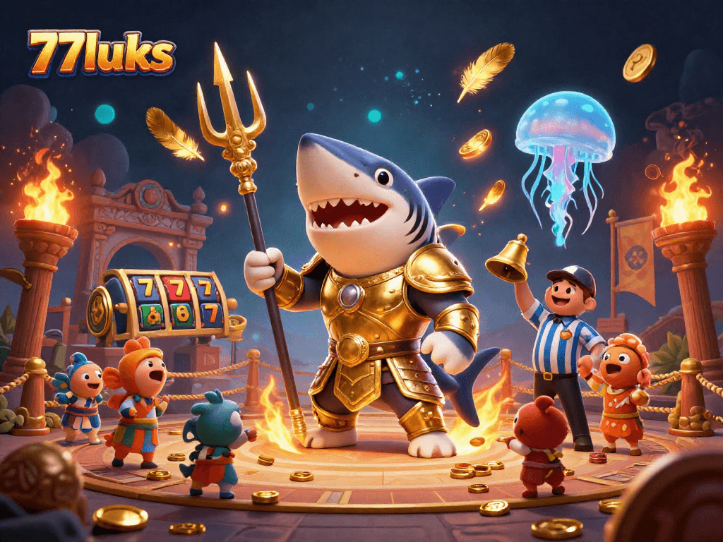 77lucks memicu slot jackpot dengan simbol keberuntungan di bawah laut yang penuh warna.