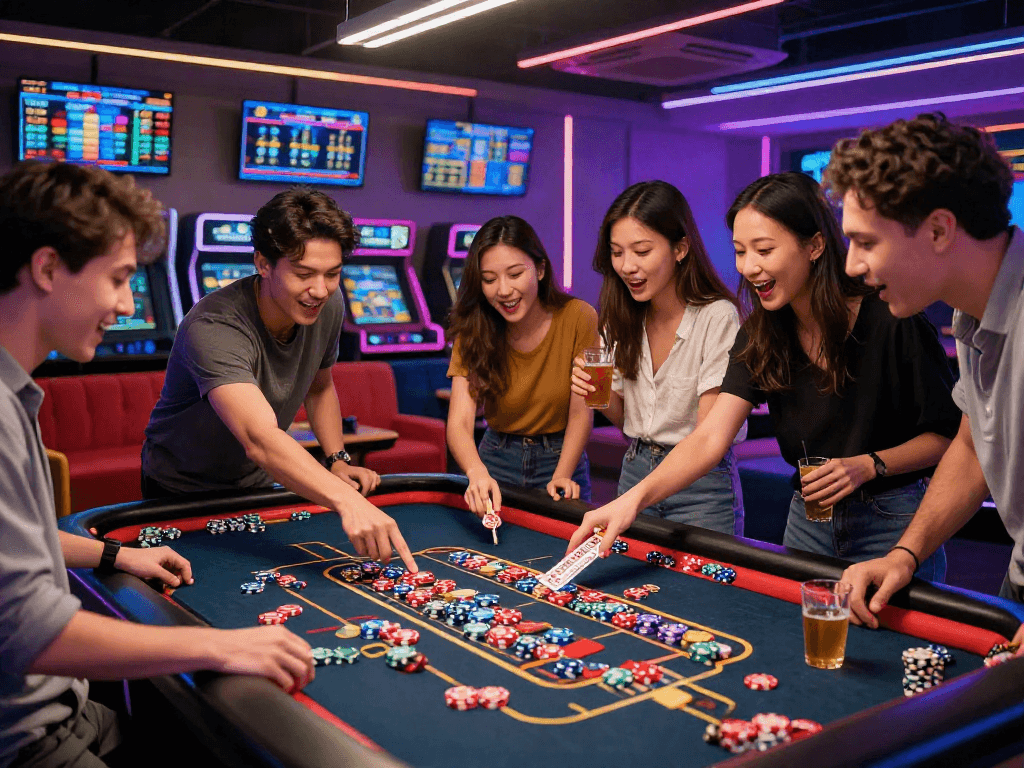 Keberuntungan dalam toto togel saat bermain di lounge modern dengan teman-teman.