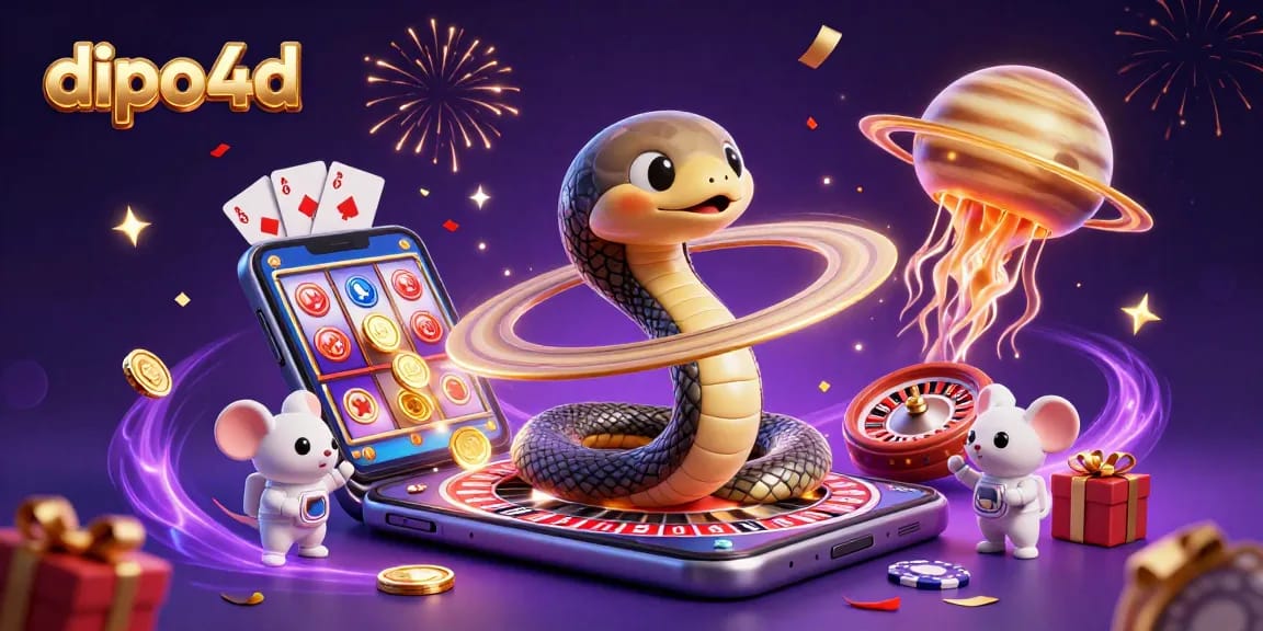 Experience the excitement at dipo4d with vibrant game vouchers and cosmic gambling themes.