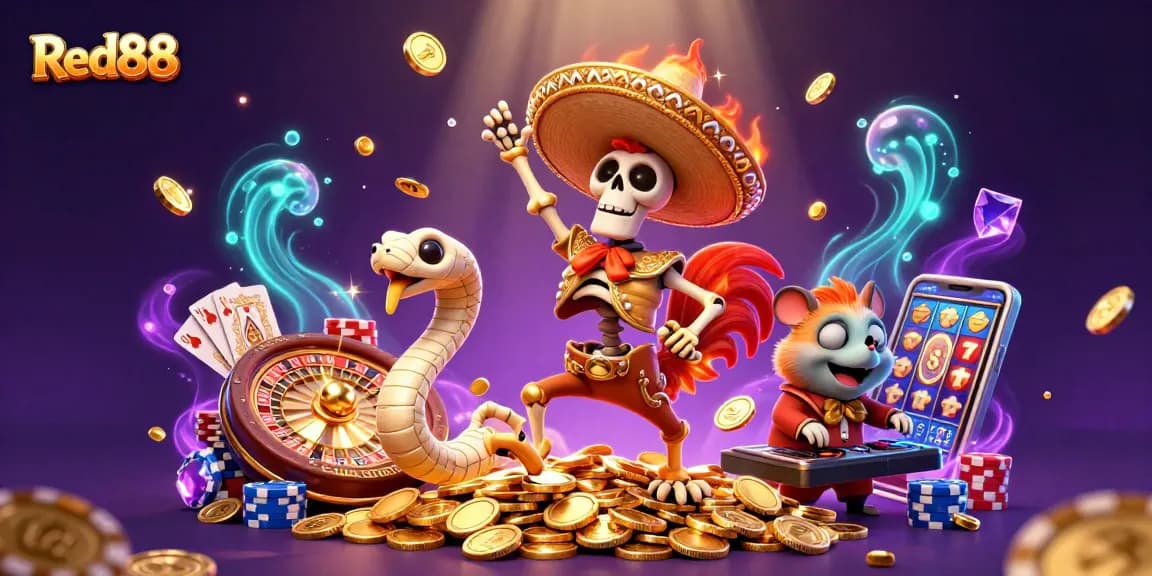 Experience winning moments with Red88 through thrilling casino adventures and vibrant game elements.