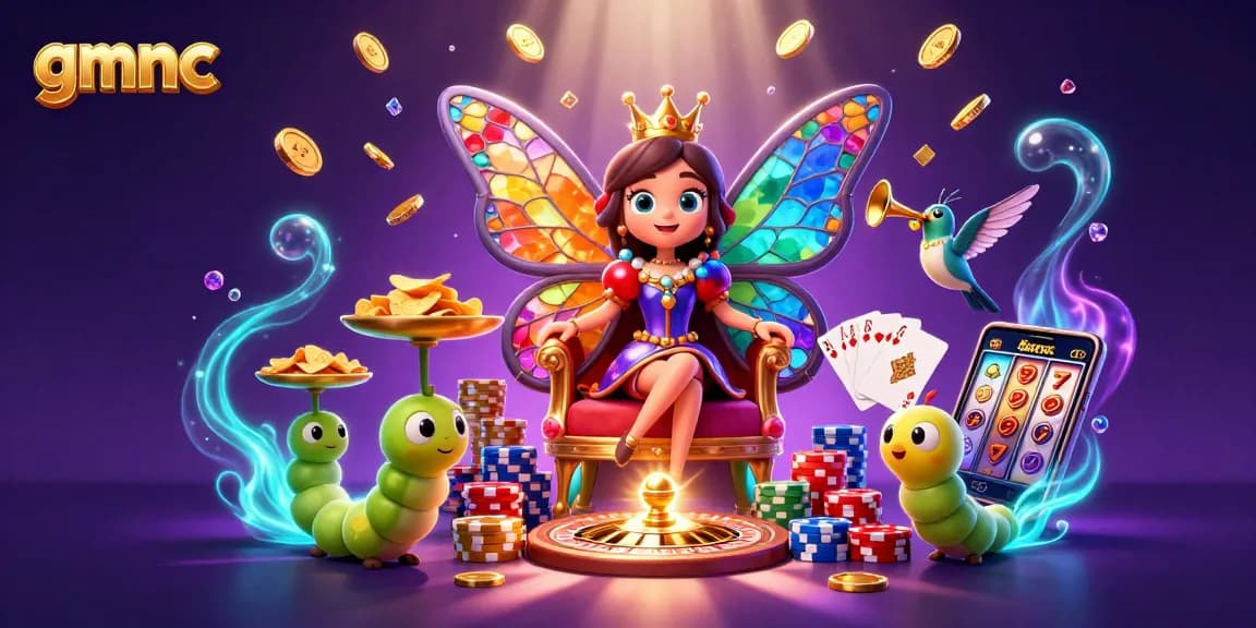 Engage with gmnc's casino insights through captivating imagery of vibrant characters amidst a wealth of gaming elements.