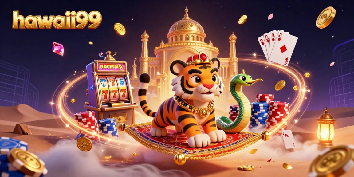 Engage in exciting gameplay at hawaii99 with vibrant casino elements and 3D characters.
