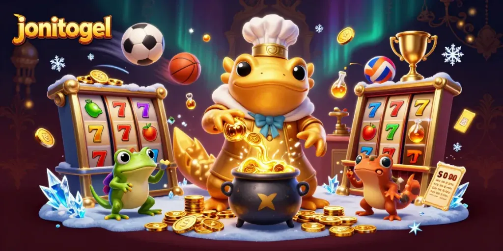 Spin and enjoy gaming excitement with jonitogel as the golden salamander alchemist conjures wealth.