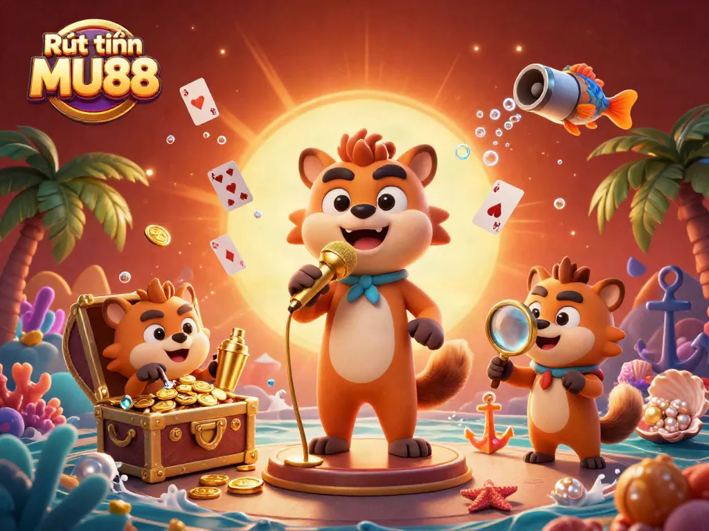 Engage with Rút tiền MU88 by enjoying high-speed casino fun at a comedy club run by animated hyenas.
