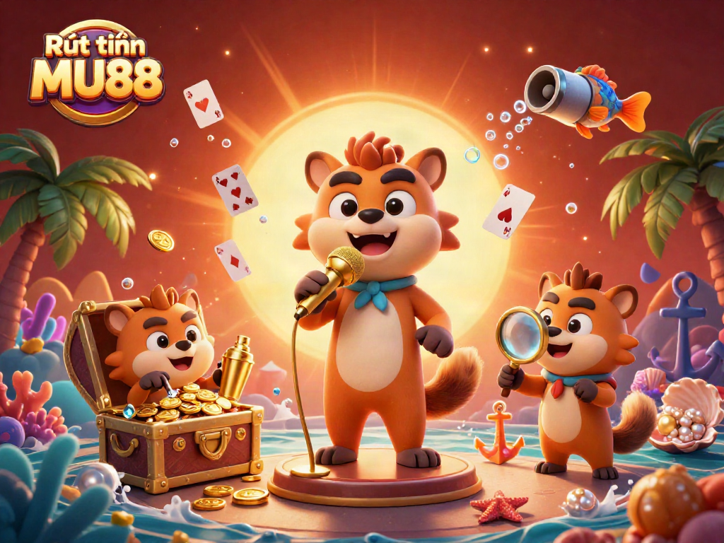 Engage with Rút tiền MU88 by enjoying high-speed casino fun at a comedy club run by animated hyenas.