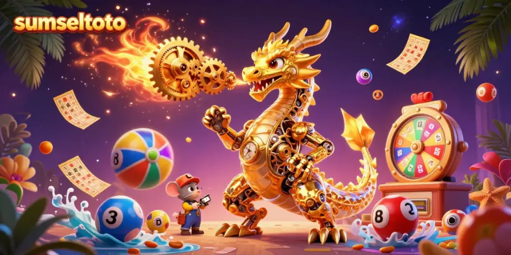 Engage with sumseltoto's vibrant illustration showcasing dynamic gaming elements for exciting casino experiences.