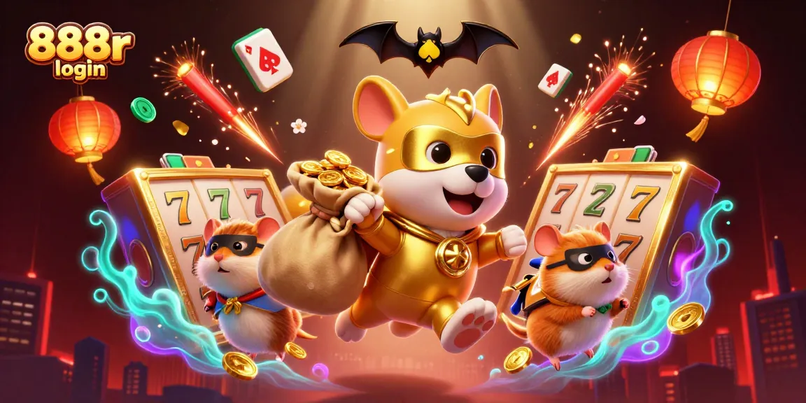 Engage with the 888r login illustrated scene featuring animated characters and vibrant casino elements.