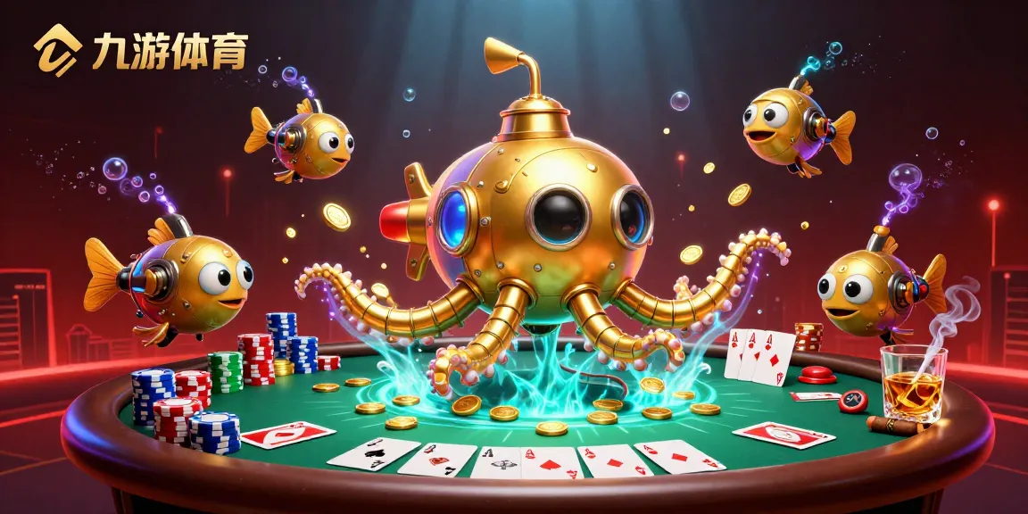 九游体育现场活动中的金色章鱼潜水艇与机械鱼在金币海洋中畅游。