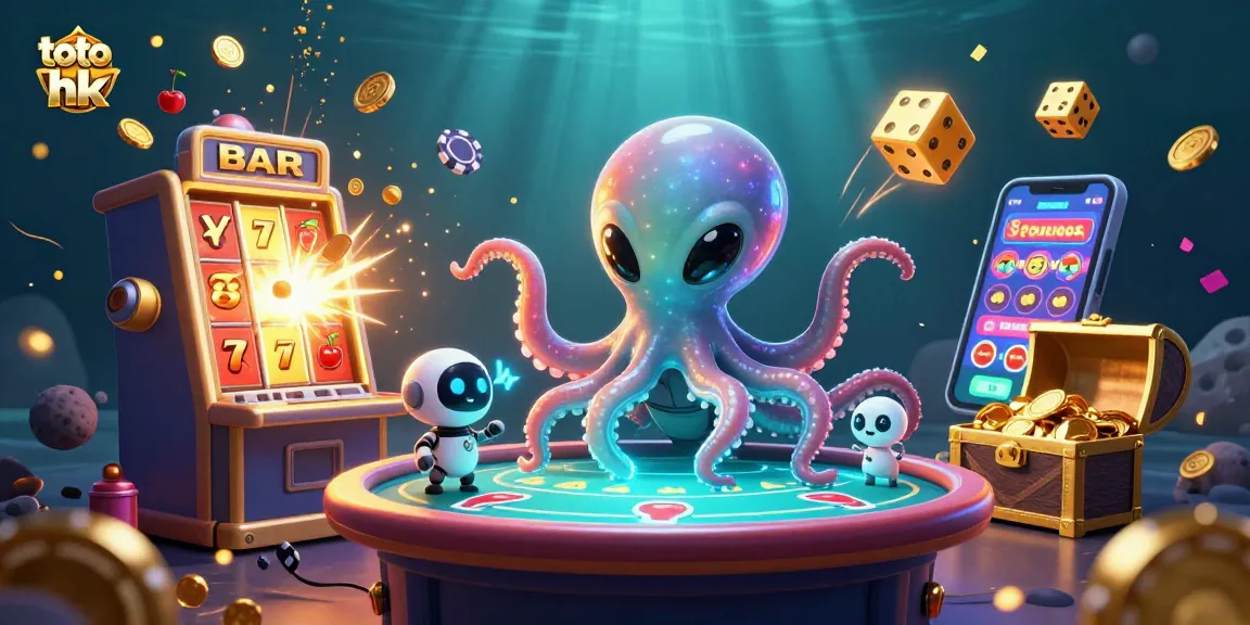 Permainan toto hk menampilkan gurita alien mengoperasikan meja poker holografik yang menggemparkan.