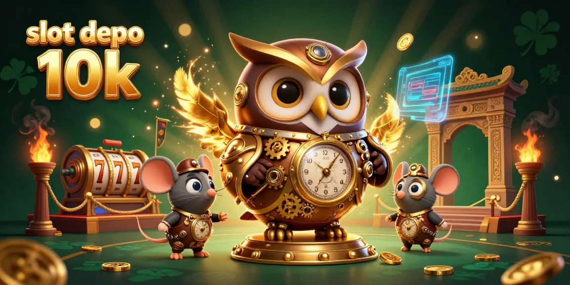 Experience the thrill of slot depo 10k with vibrant casino creatures and mystical elements.