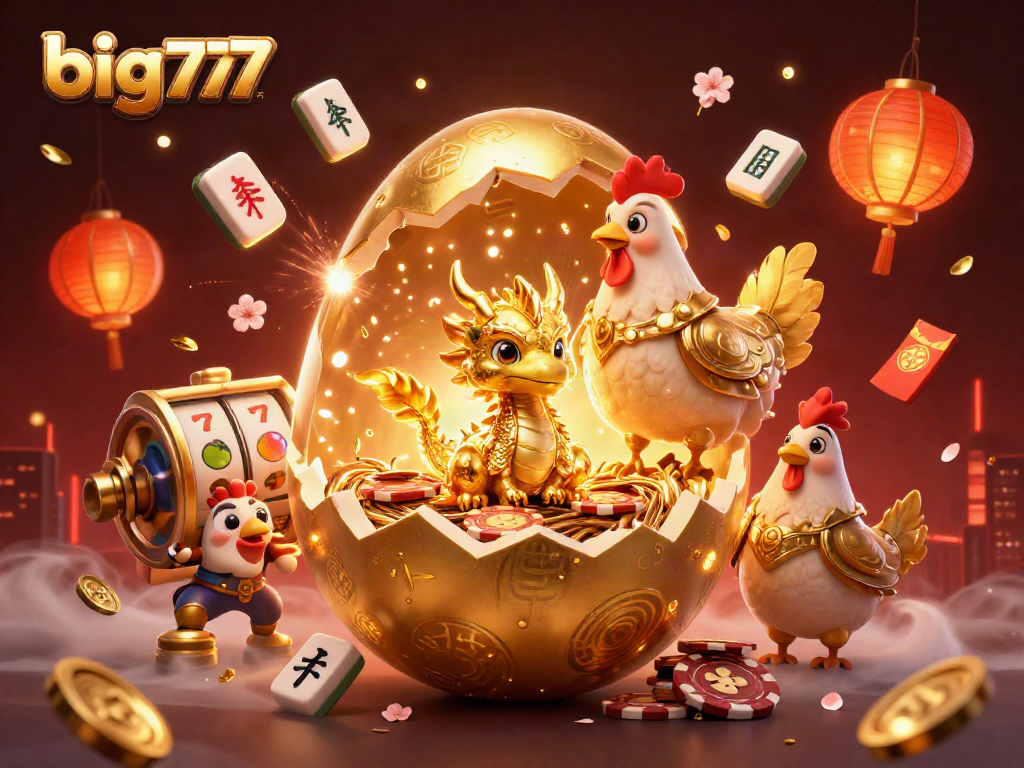 Menangkan slot big777 dengan keberuntungan dan simbol emas yang menjulang.