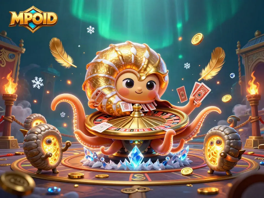 Experience the excitement of MPOID slots with a dynamic 3D nautilus and glowing companions.