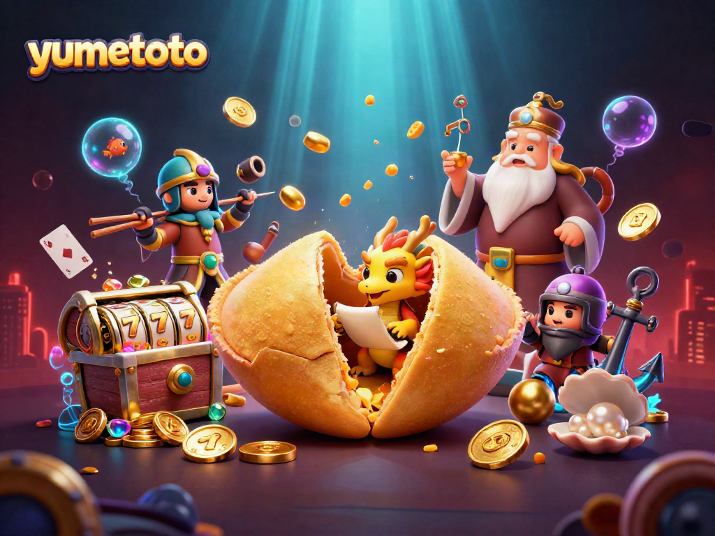 Experience yumetoto's charms as a tiny dragon reveals hidden fortunes among vibrant casino treasures, capturing the thrill beneath the waves.