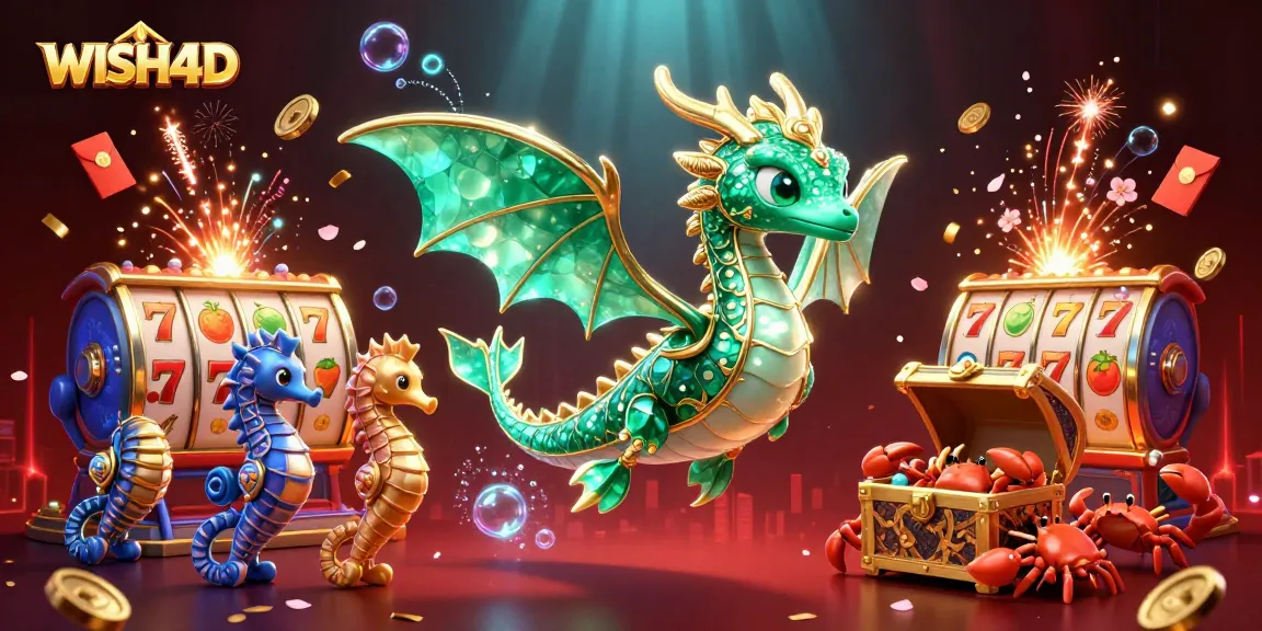 Step into action with WISH4D's vibrant online gaming illustration filled with excitement and dynamic elements.