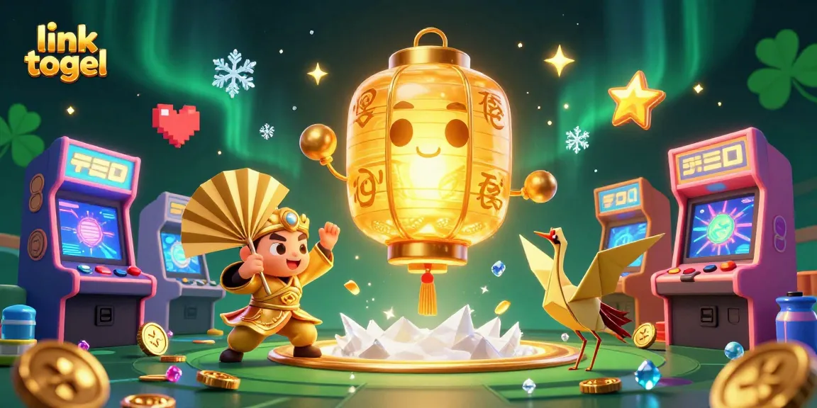 Experience luck and excitement with link togel in this vibrant 3D casino scene.