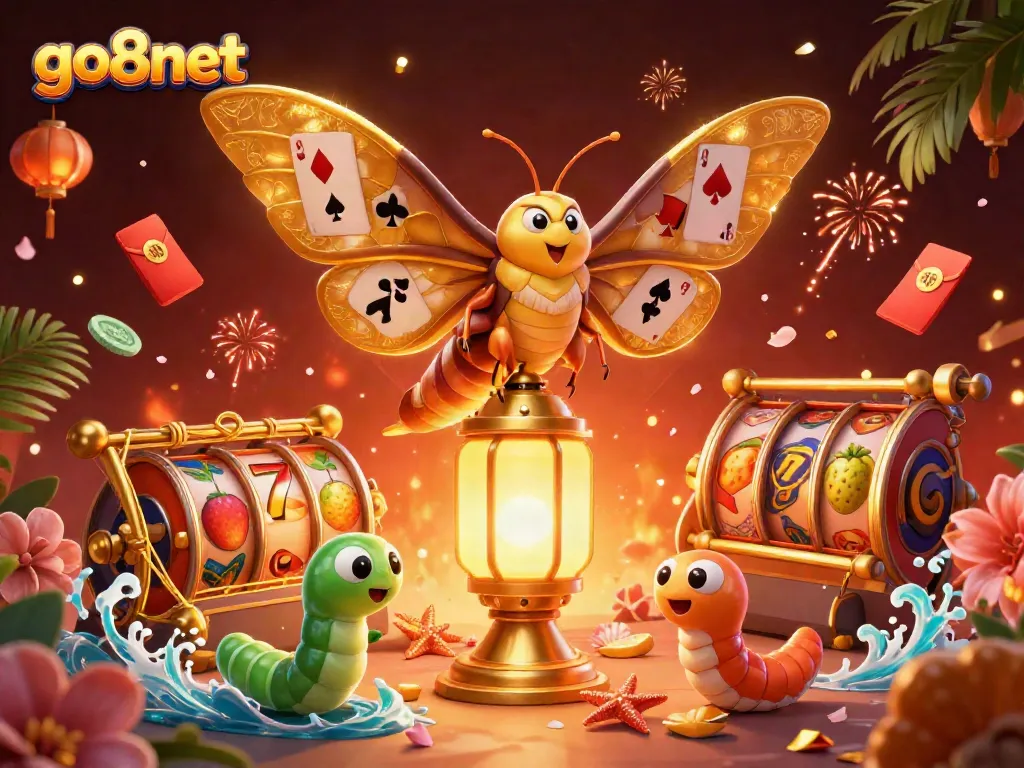 Experience thrilling slots action with go8net’s vibrant 3D casino fantasy featuring golden elements.