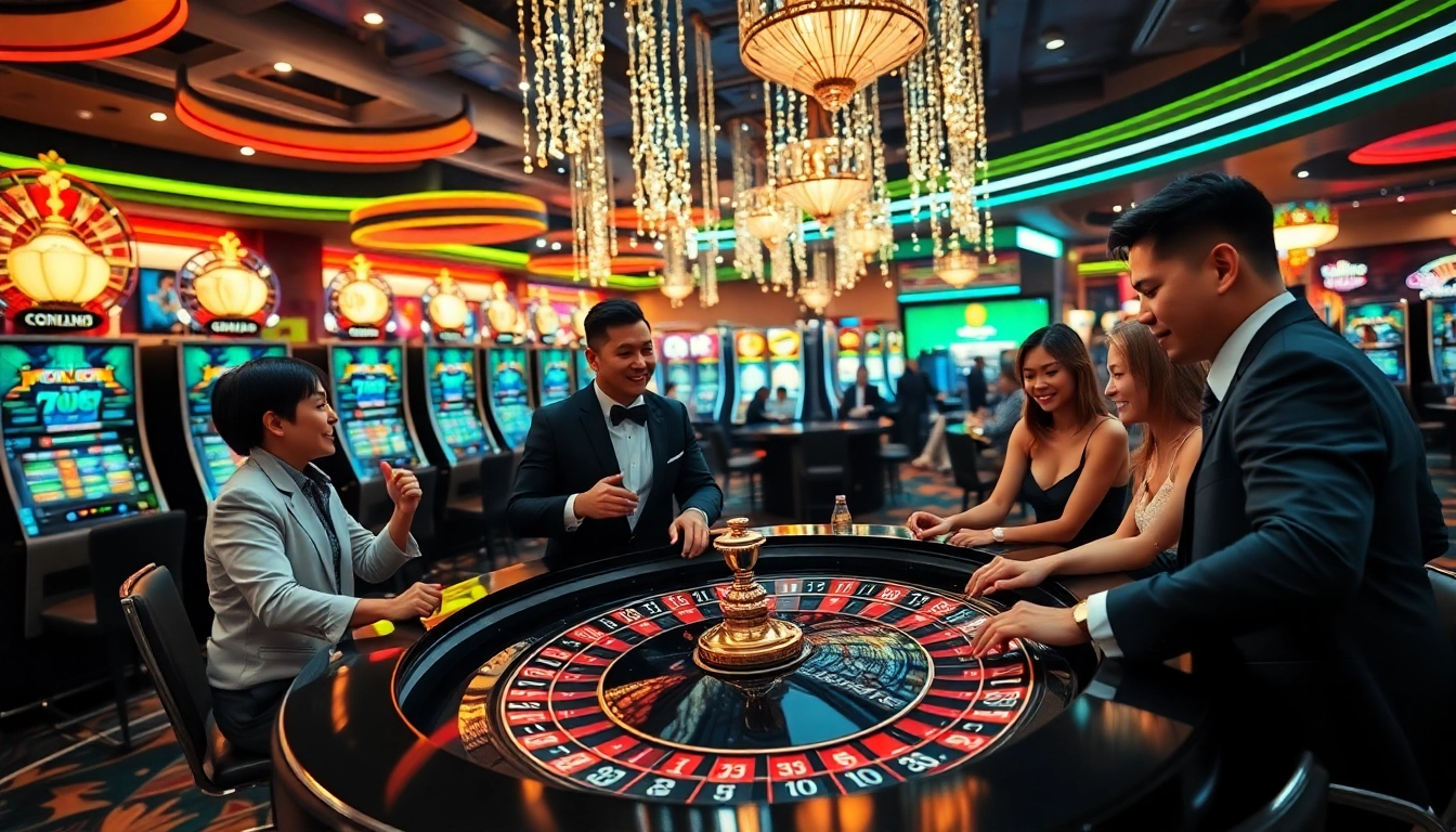 Permainan toto togel yang mendebarkan di meja roulette kasino yang cerah.