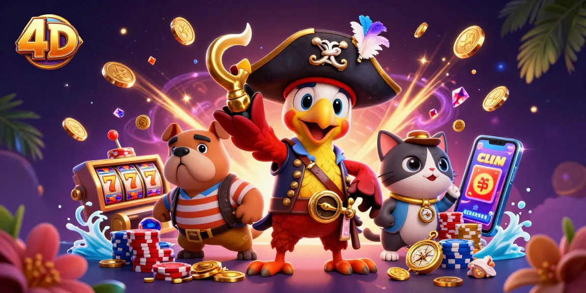 Experience thrilling 4D gaming with a vibrant pirate-themed slot adventure featuring dynamic characters and elements.
