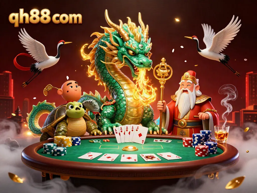 Experience thrilling wins at qh88 com with a spectacular 3D dragon and more in a dynamic casino setting.