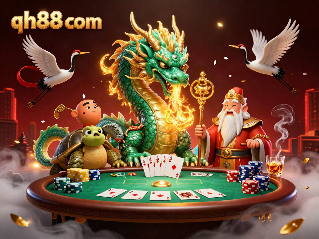 Experience thrilling wins at qh88 com with a spectacular 3D dragon and more in a dynamic casino setting.