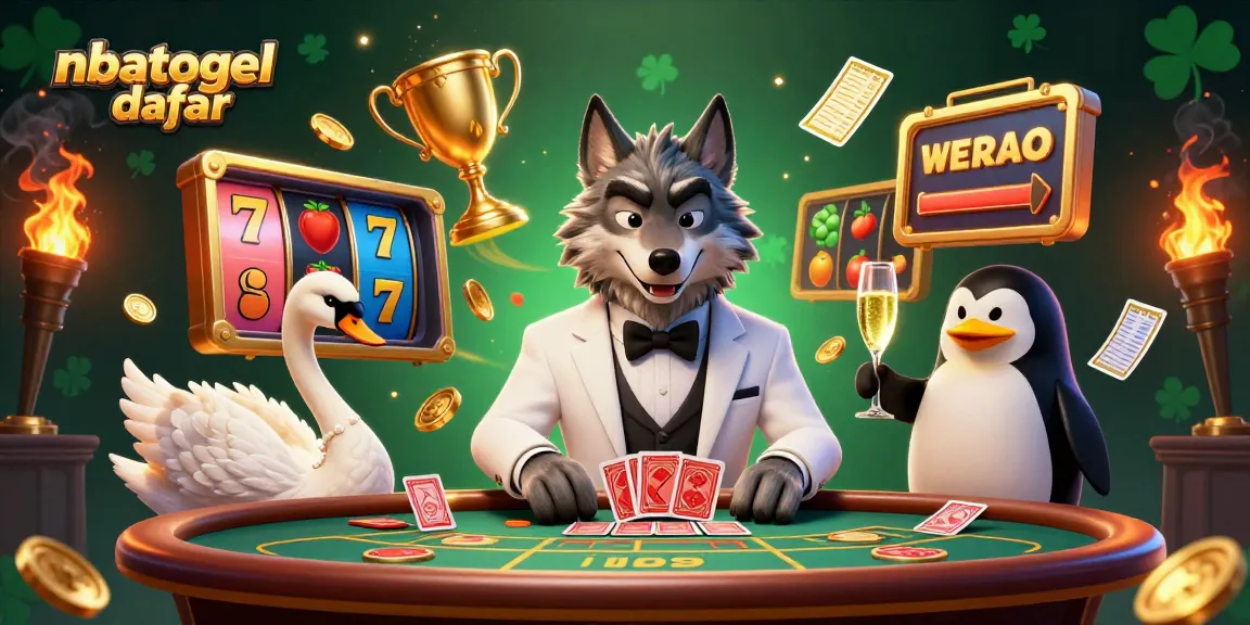 Permainan menarik di nbatogel daftar dengan karakter kasino 3D interaktif seperti serigala, angsa, dan penguin.
