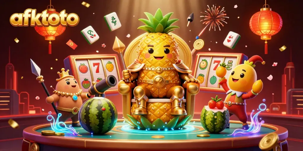 Bermain di AFKTOTO dengan raja nanas emas dan jester di kasino tropis.