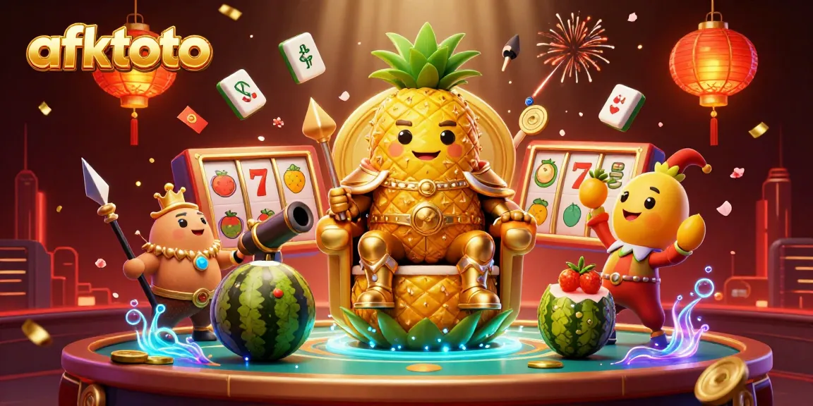 Bermain di AFKTOTO dengan raja nanas emas dan jester di kasino tropis.
