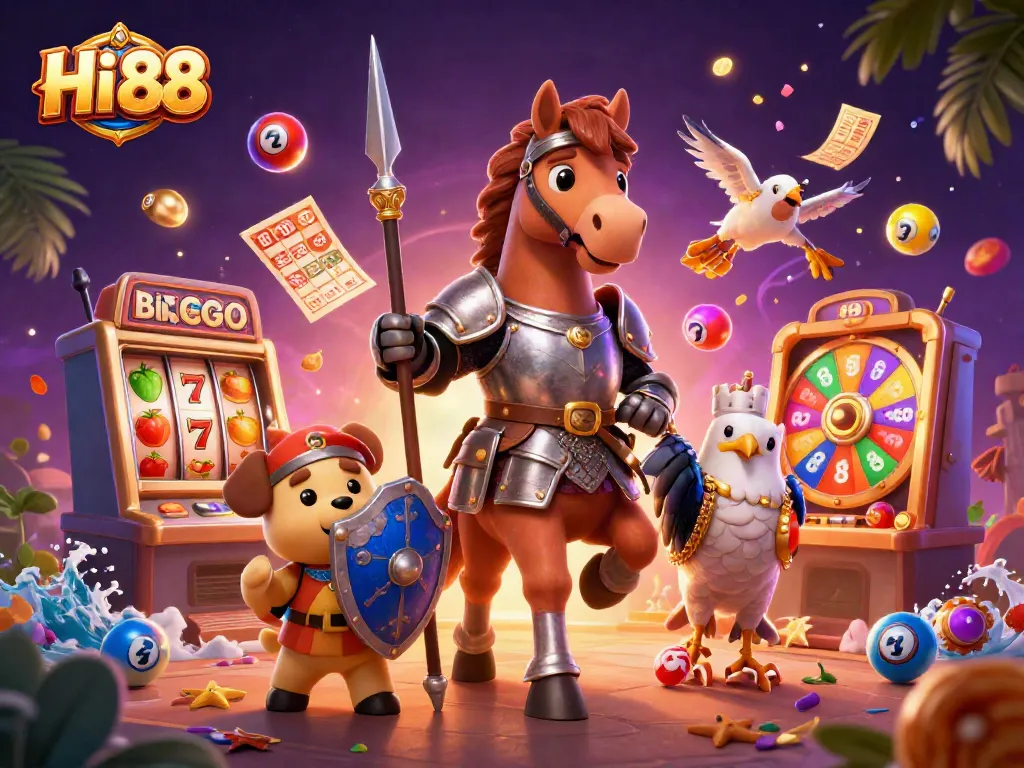 Join the excitement at Hi 88 as colorful lottery balls bounce and high-stakes casino fun awaits!