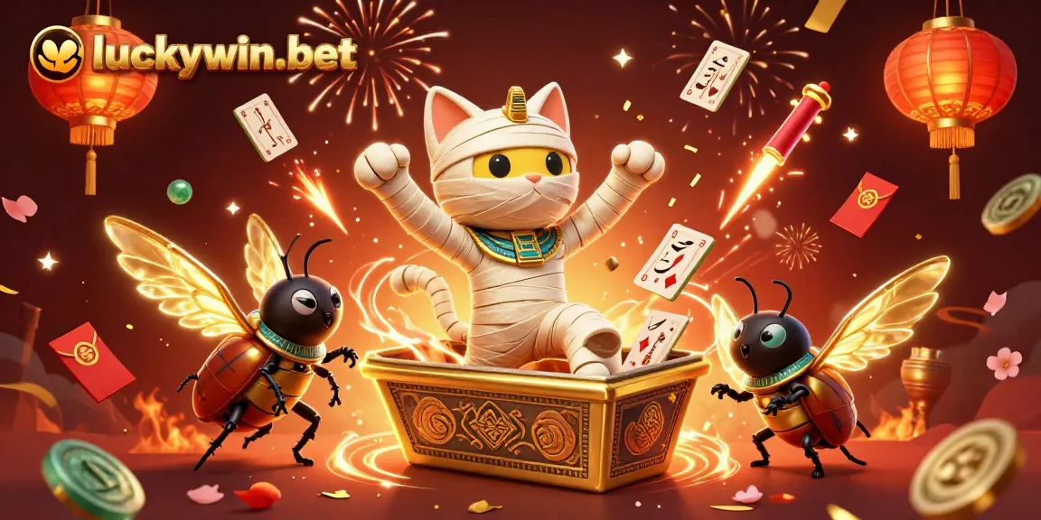 Experience the excitement at luckywin-bet with a vibrant casino illustration showcasing thrilling gaming elements.