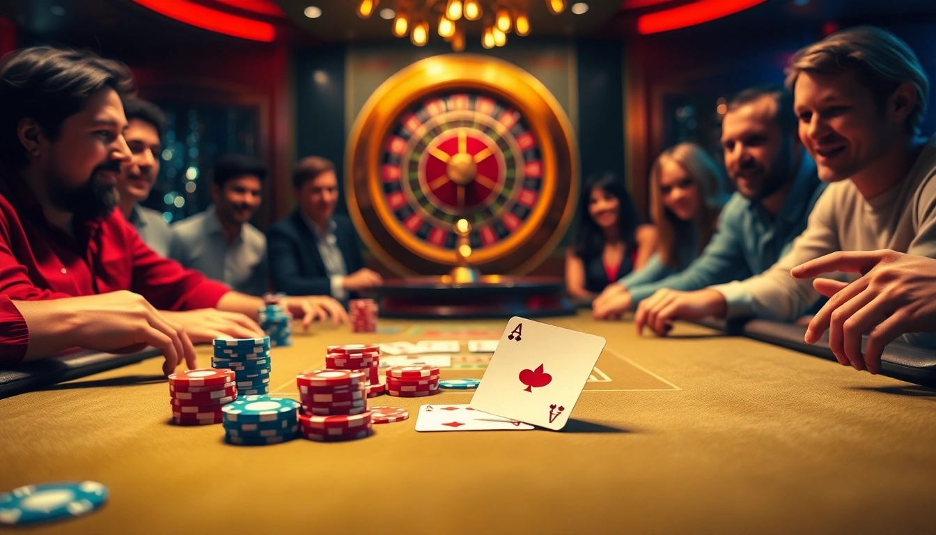 Engage in thrilling poker action at https://go8.live/ with vibrant chips and cards.