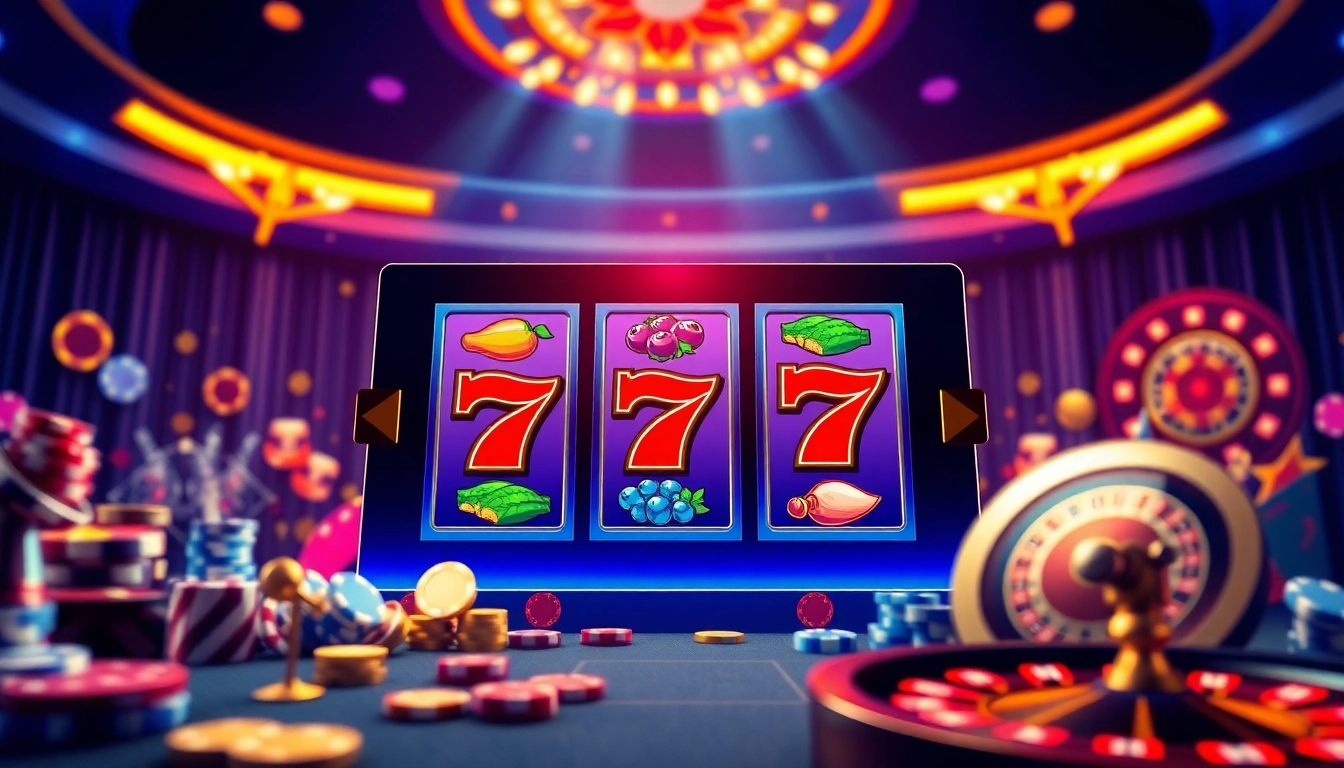 Engage with slot online gacor through a vibrant online casino scene filled with exciting gameplay visuals.