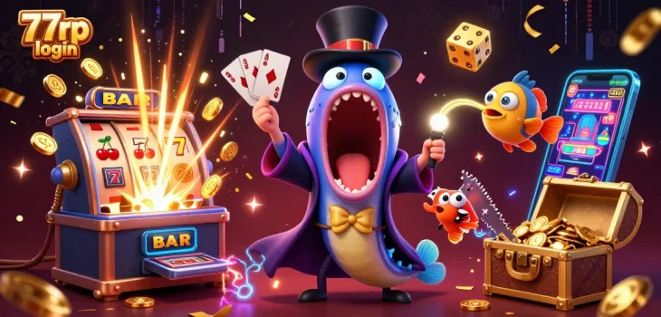 Experience exciting 77rp login gameplay with vibrant animations and rich casino elements!