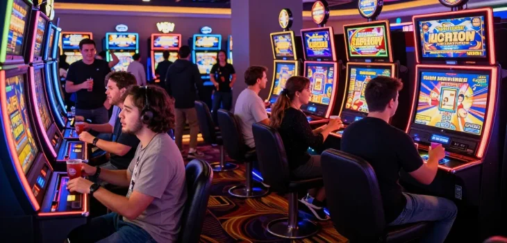 Experience the thrill of slot gacor in a lively casino gaming scene with diverse players.