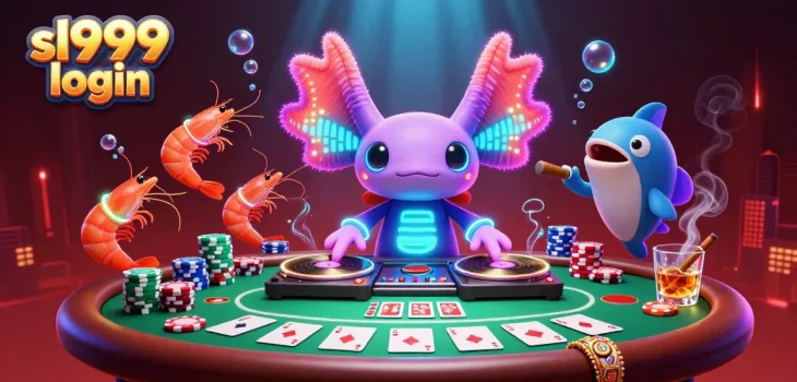 Experience the excitement of sl999 login with vibrant casino elements in this stunning illustration.
