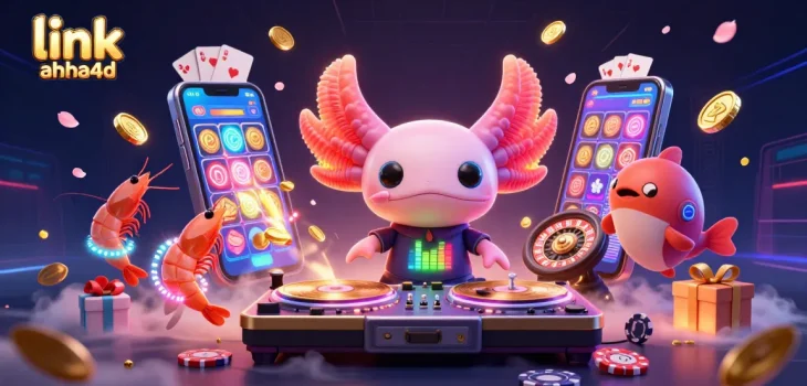 Permainan menarik di link ahha4d dengan ilustrasi DJ axolotl dan elemen kasino yang kaya