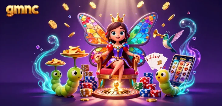 Engage with gmnc's casino insights through captivating imagery of vibrant characters amidst a wealth of gaming elements.